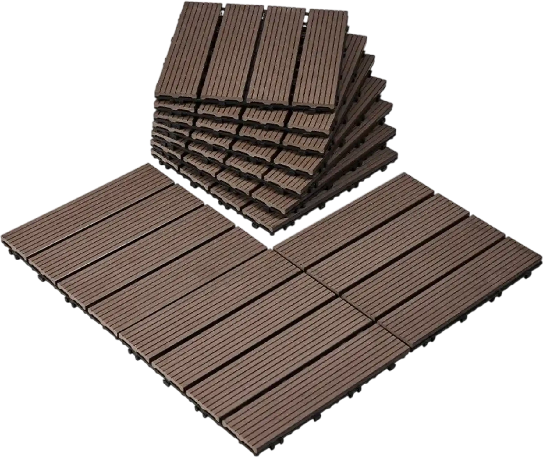 Vevor Deck Tiles Interlocking Plastic Wood 27 Pack 12