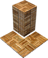 VEVOR Interlocking Deck Tiles Solid Wood, 27 Pack,12"x12" Waterproof Camphor Pine Wood Flooring All Weather Use, Patio Floor Decking Covering Tiles for Porch Poolside Balcony Backyard, (Wooden)