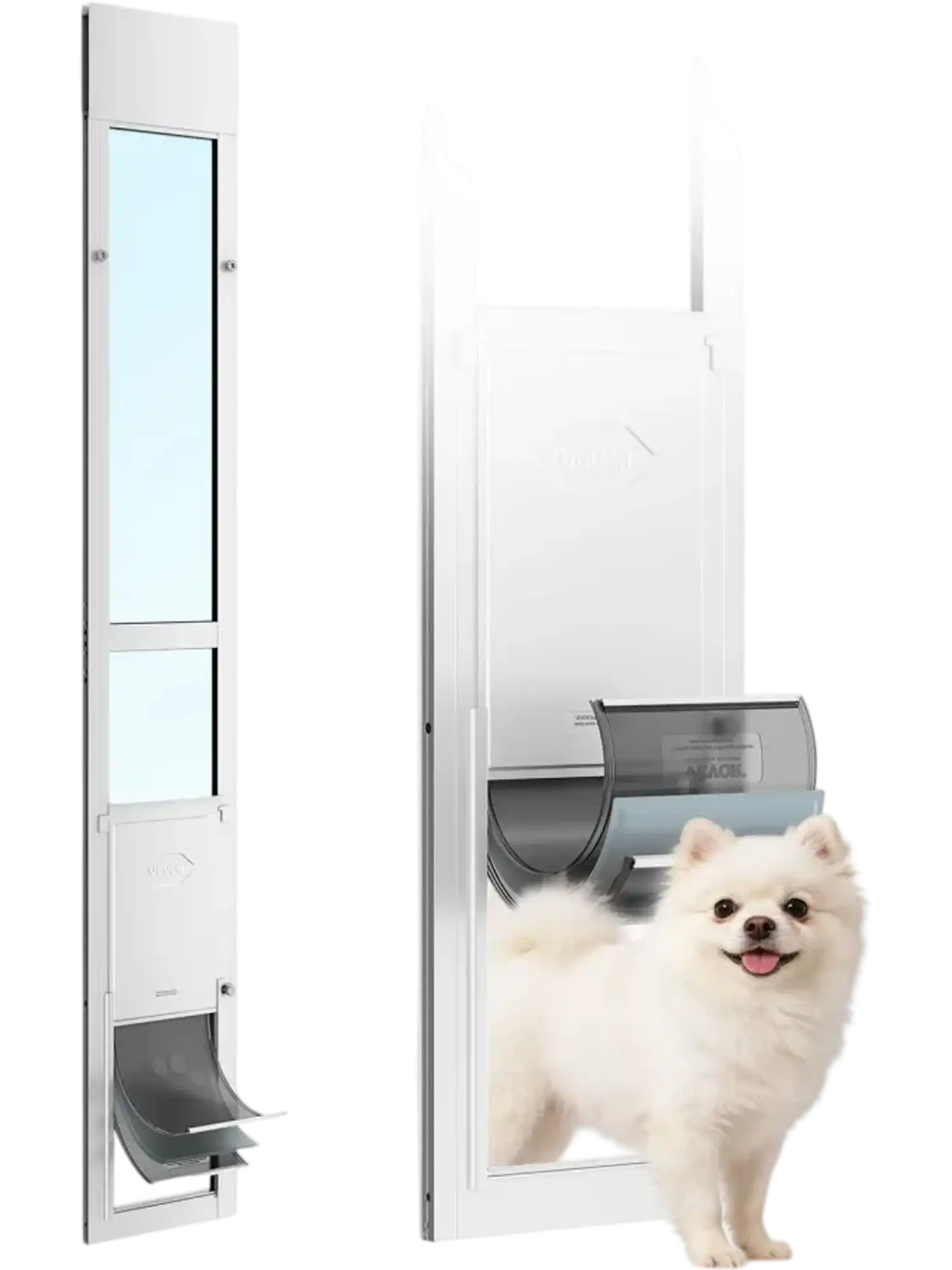 Vevor Dog Door Sliding Glass Adjustable Height Pet Door for Medium Dogs New