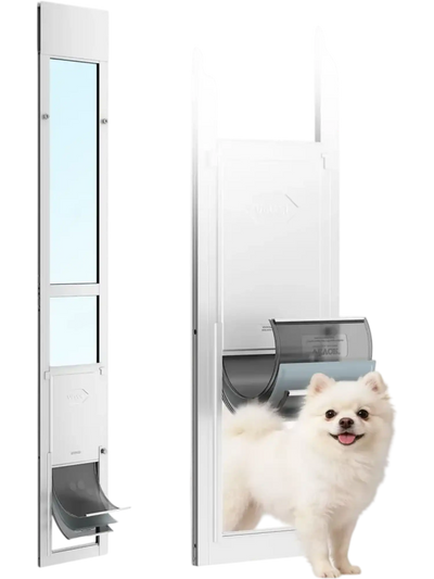Vevor Dog Door Sliding Glass Adjustable Height Pet Door for Medium Dogs New