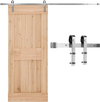 VEVOR 8FT Sliding Barn Door Hardware Kit, 330 LBS Weight Capacity, Compatible with 42 to 48 Inches Width & 1-3/8 to 1-3/4 Inches Thickness Single Sliding Barn Door, Durable Track & J-shape Roller