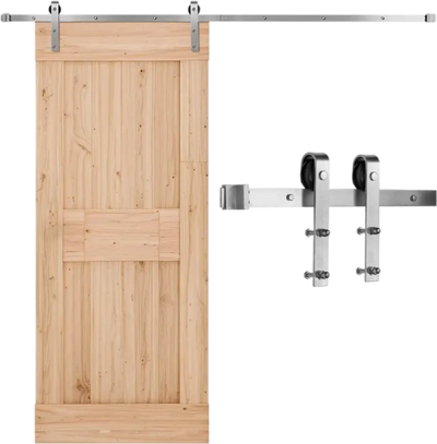 Vevor Sliding Barn Door Hardware Kit 8' Matte Silver Single Door New