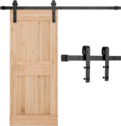 Vevor Sliding Barn Door Hardware Kit 5' Black Single Door New