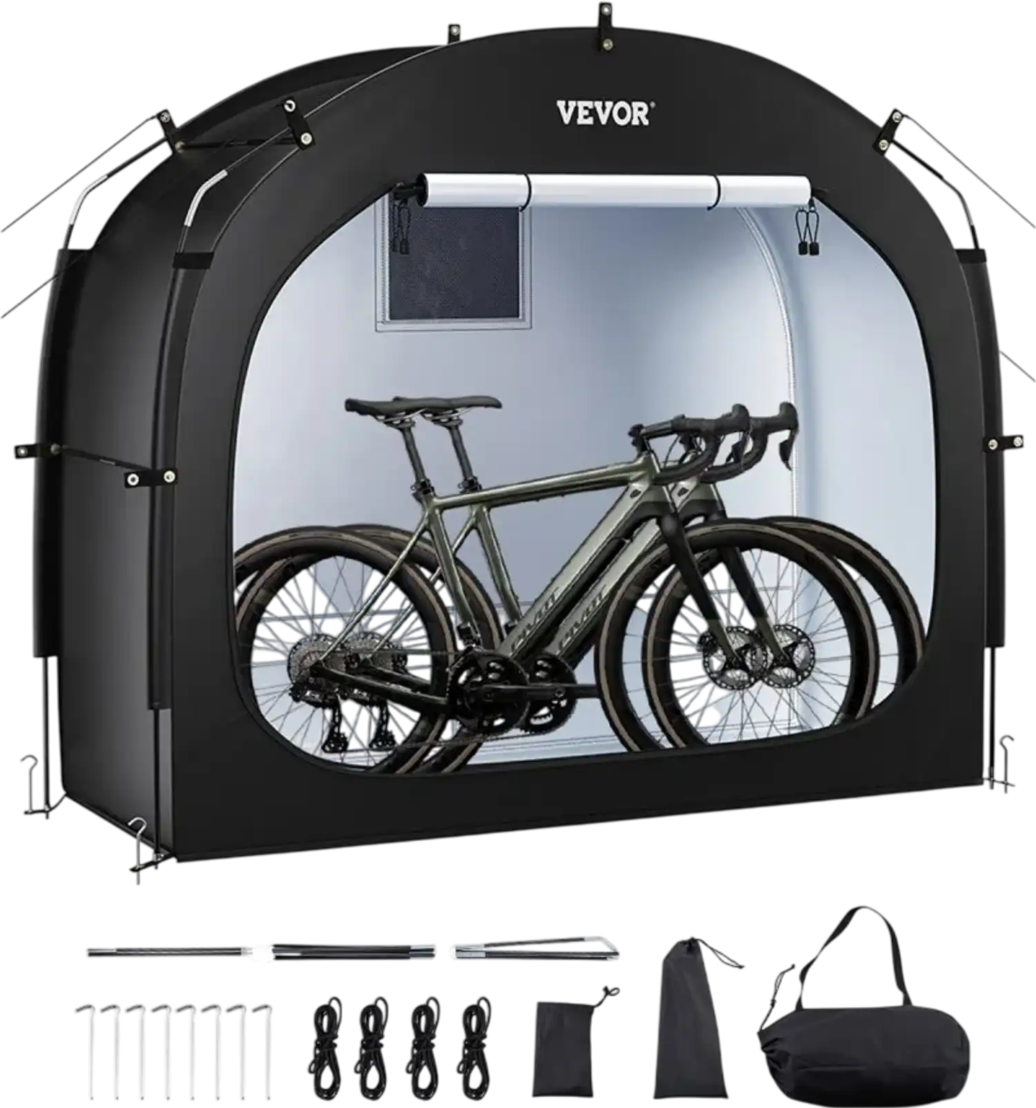 Vevor Bike Storage Tent Outdoor Waterproof Shelter for 1 to 2 Bikes New