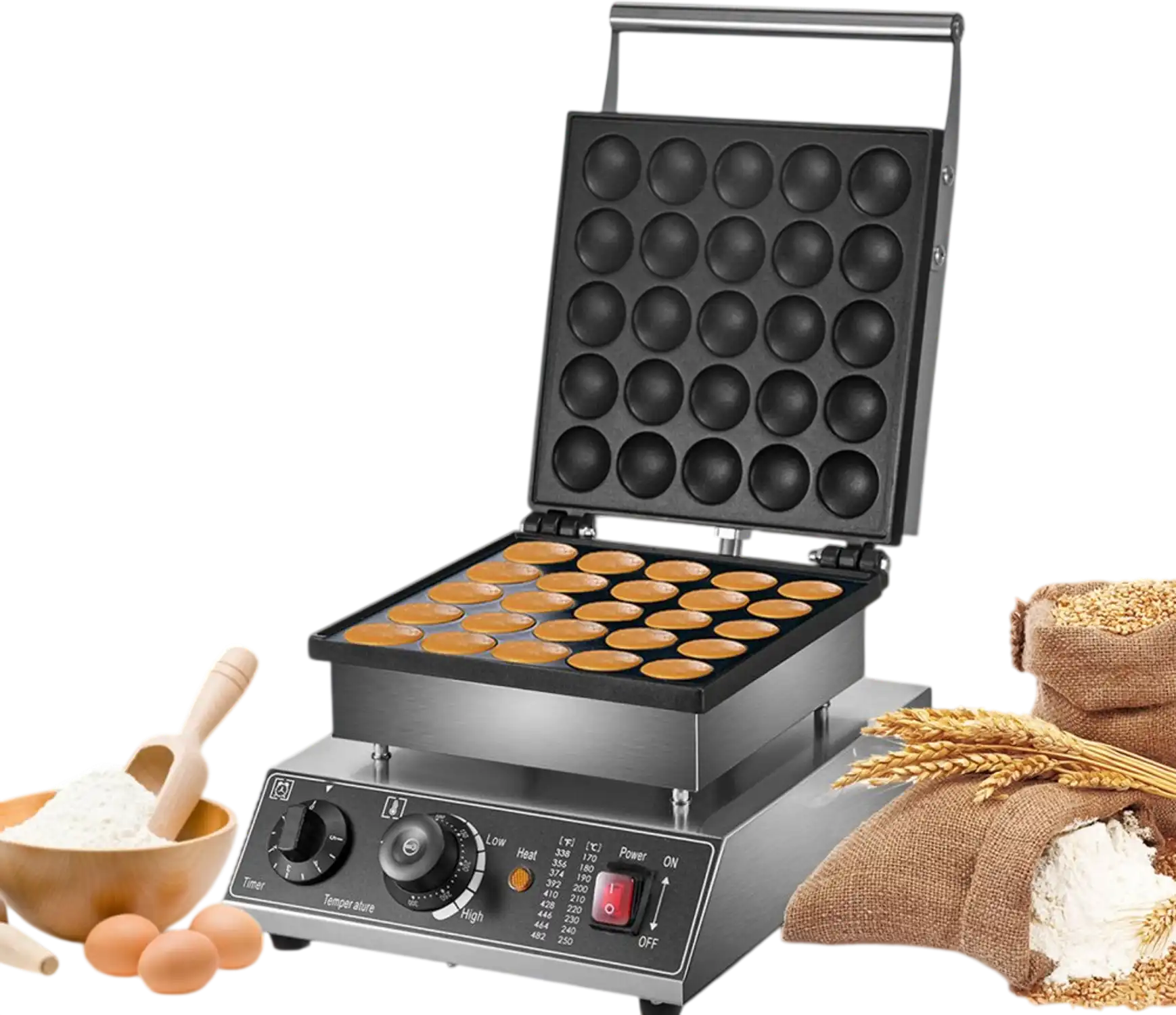 Vevor Poffertjes Maker Mini Dutch Pancake Machine 25-Piece 1.7