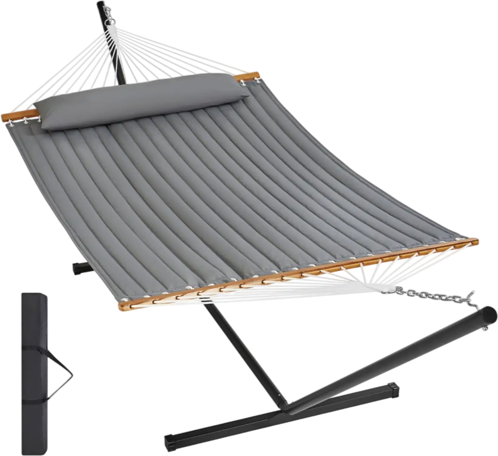 Vevor Hammock Two-Person Quilted Fabric Hammock with Stand 480 lbs New