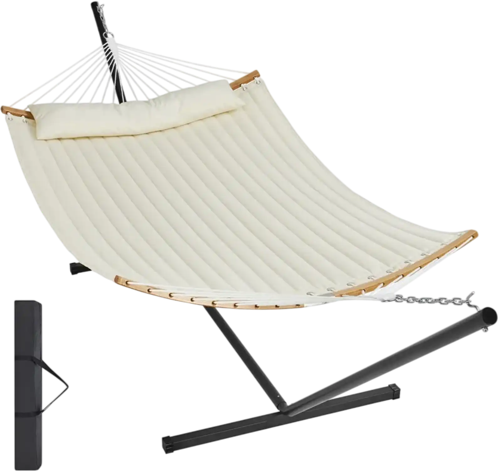 Vevor Hammock Double Quilted Fabric Two-Person Hammock with Stand New