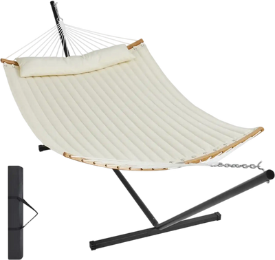 Vevor Hammock Double Quilted Fabric Two-Person Hammock with Stand New
