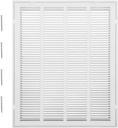 VEVOR Return Air Filter Grille, Fits W20 x H25 Inch Duct Opening, Filter Not Included, Return Air Vent Cover for Wall, Powder-Coated Steel Return Air Grill Detachable Face/Door for 1 inch Filters