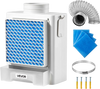 VEVOR 3-in-1 Indoor Dryer Vent Kit,Premium ABS Material with Water Drawer Fits 4 inch Exhaust Port, Smart Overheating Reminder Exhaust Hood & with 4 Purification Pads,For Electric Clothes Dryers