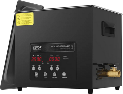 VEVOR 10L Ultra Sonic Cleaner, 240W Digital Ultrasonic Cleaning Machine with Gentle Mode & Upgraded Degassing, 40kHz Industrial Ultrasound Cleaner with Heater & Timer for Retainer, Jewelry, Tools