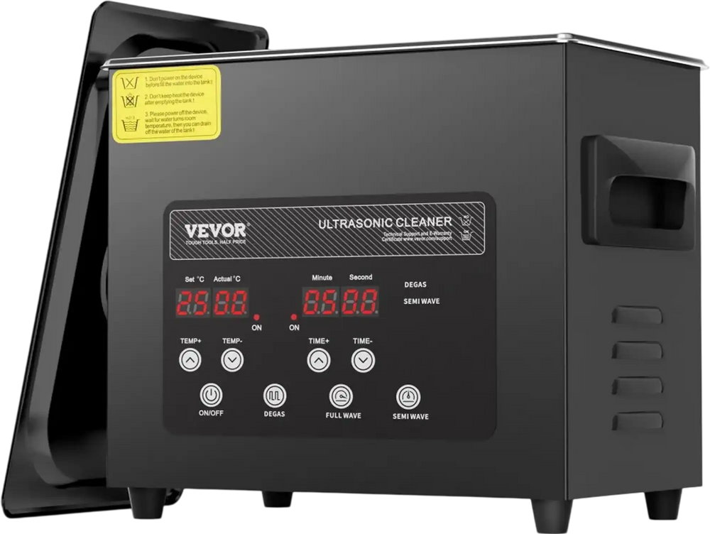 VEVOR 3L Ultra Sonic Cleaner, 120W Digital Ultrasonic Cleaning Machine with Gentle Mode & Upgraded Degassing, 40kHz Ultrasound Cleaner Machine with Heater & Timer for Jewelry, Glasses, Tools Retainer