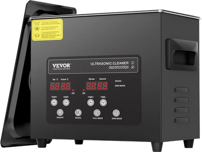 VEVOR 3L Ultra Sonic Cleaner, 120W Digital Ultrasonic Cleaning Machine with Gentle Mode & Upgraded Degassing, 40kHz Ultrasound Cleaner Machine with Heater & Timer for Jewelry, Glasses, Tools Retainer