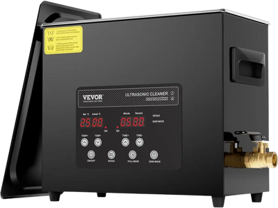 VEVOR 6L Ultra Sonic Cleaner, 180W Digital Ultrasonic Cleaning Machine with Gentle Mode & Upgraded Degassing, 40kHz Industrial Ultrasound Cleaner with Heater & Timer for Retainer, Jewelry, Tools