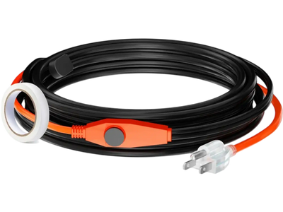 Vevor Pipe Heating Cable 24' 7W/FT Heat Tape with Built-in Thermostat New