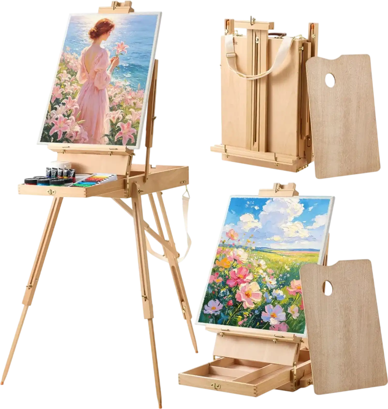 Vevor French Easel Portable Foldable Sketchbox Stand New