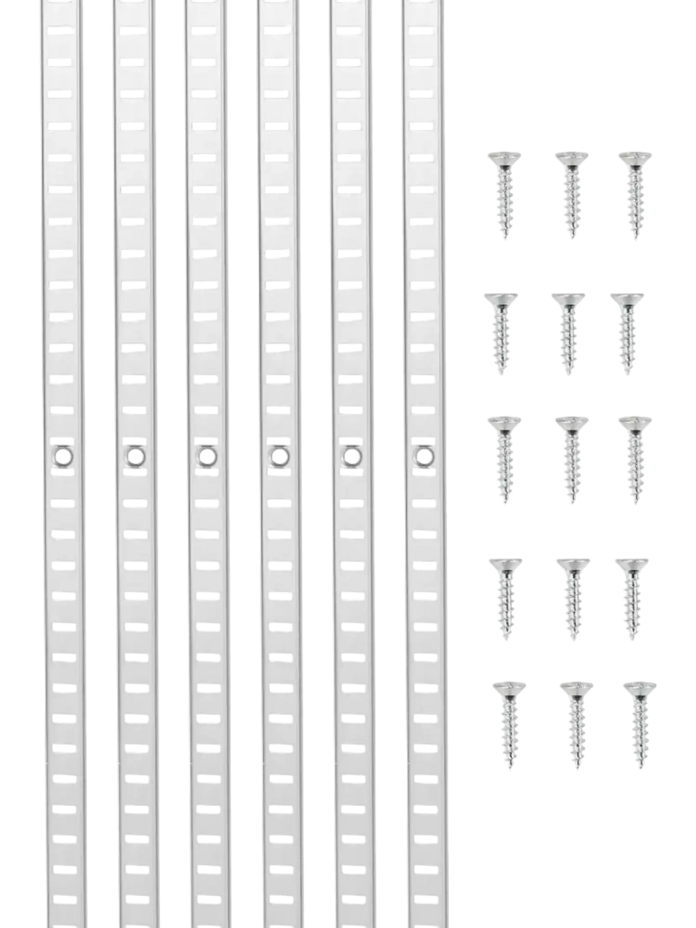 VEVOR Shelf Pilaster, 36.3-inch 8 Pack, Adjustable Shelf Brackets Steel Mortise Mount Pilaster Strip Standards with 32 Screws, Suitable for Wall Shelving System Cabinet Closet Organization