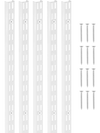 VEVOR Shelf Pilaster, 60-inch 5 Pack, Dual Track Upright Wall Shelving System, Heavy Duty Support System Twin Slot Shelf Rails, 25 Screws, Suitable for Cabinet Closet Organization Storage, Silver