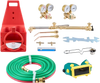 VEVOR Oxygen Acetylene Torch Kit, Gas Welding Cutting Torch Kit, 14PCS Portable Oxy Acetylene Brazing Set with 177'' Twin-Hose, Cutting Nozzle, 2 Welding Tips & Cylinder Holder (without Gas Cylinder)