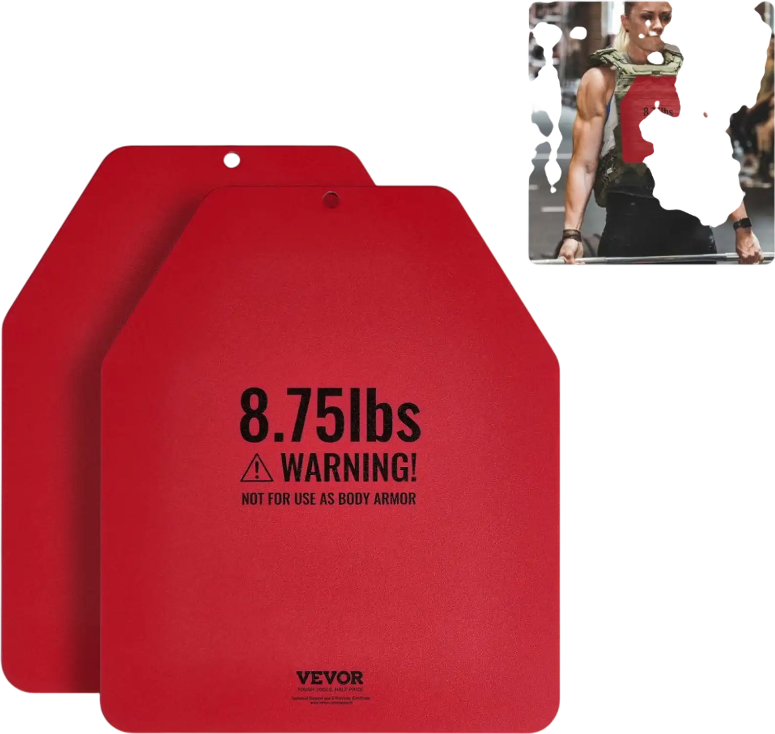 Vevor Weight Vest Plates 8.75 lbs Pair Steel Weighted Plates New
