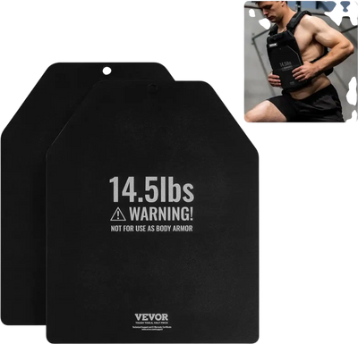 Vevor Weight Vest Plates 14.5 lbs Pair Steel Weighted Plates New