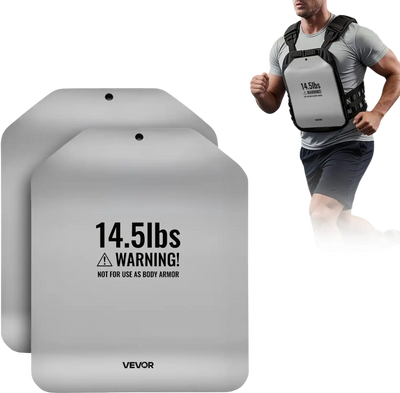Vevor Weight Vest Plates Curved 14.5 lbs Pair Premium Steel Tactical Training Plates New