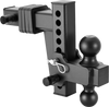 VEVOR Adjustable Trailer Hitch, Fit 2 Inch Receiver, Trailer Hitch Mount with 2 Inch & 2-5/16 Inch Balls, 15000 lbs GTW, 6 Inch Drop, Towing Ball Mounts for RVs, Off-Road Vehicles and Trucks, Black