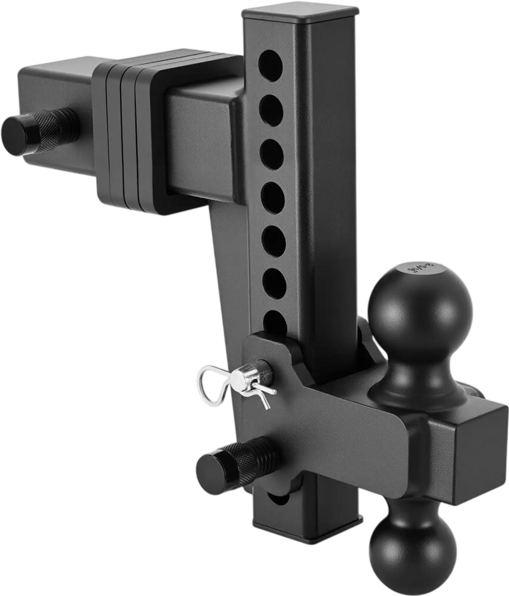 VEVOR Adjustable Trailer Hitch, Fit 2.5 Inch Receiver, Trailer Hitch Mount with 2 Inch & 2-5/16 Inch Balls, 28000 lbs GTW, 8 Inch Drop, Towing Ball Mounts for RVs, Off-Road Vehicles and Trucks, Black