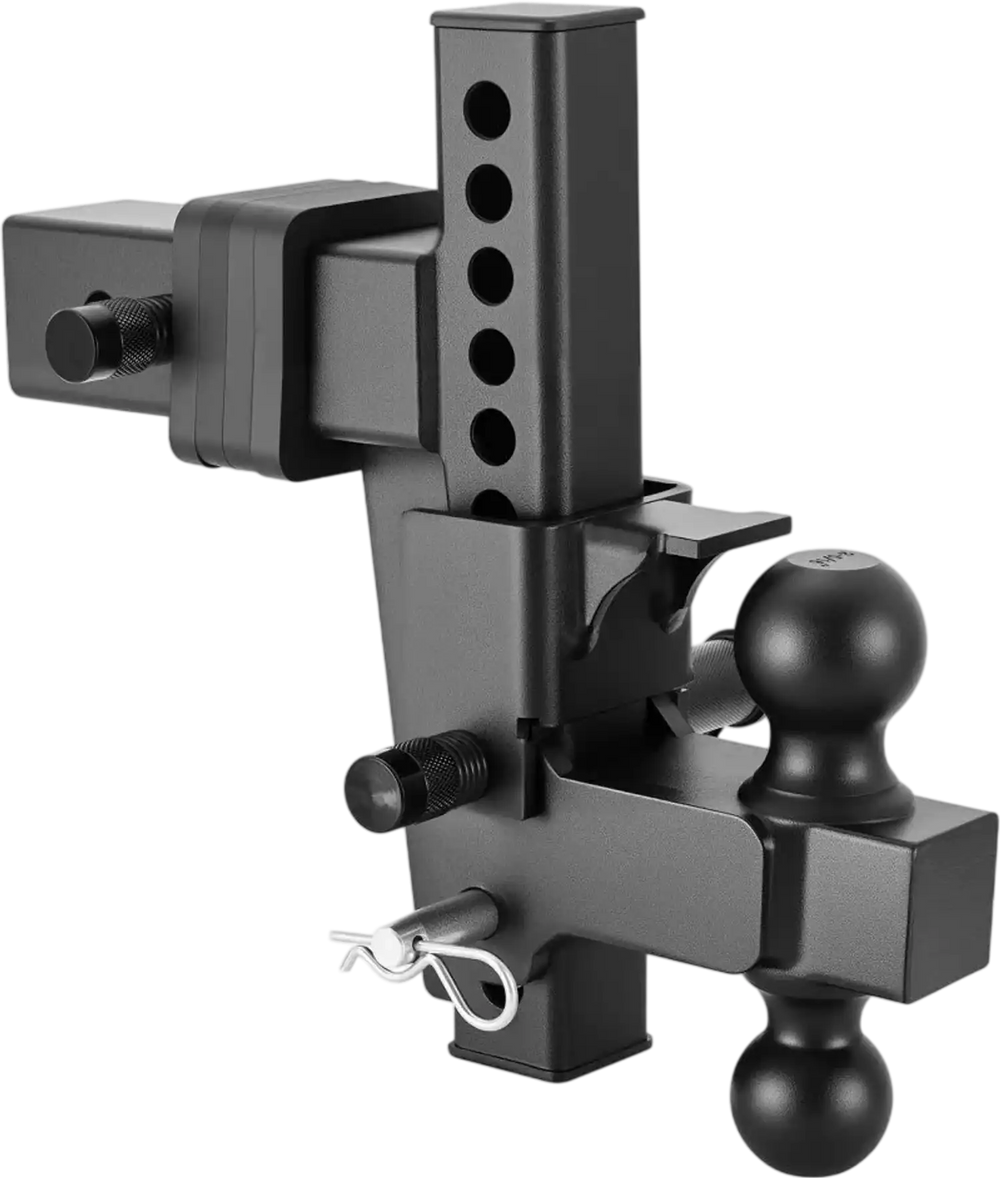 VEVOR Adjustable Trailer Hitch, Fit 2.5 Inch Receiver, Trailer Hitch Mount with 2 Inch & 2-5/16 Inch Balls, 21000 lbs GTW, 9 Inch Drop, Towing Ball Mounts for RVs, Off-Road Vehicles and Trucks, Black
