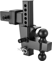 VEVOR Adjustable Trailer Hitch, Fit 2.5 Inch Receiver, Trailer Hitch Mount with 2 Inch & 2-5/16 Inch Balls, 21000 lbs GTW, 9 Inch Drop, Towing Ball Mounts for RVs, Off-Road Vehicles and Trucks, Black