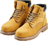 VEVOR Steel Toe Work Boots, US Size 12, Waterproof Work Boots for Men, Slip-Resistant Work Boot, Lightweight and Breathable Rubber Sole Mens Boots for Industry Construction, Brown Yellow