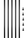 VEVOR Deck Balusters, 101 Pack Metal Deck Spindles, 26\"x0.75\" Staircase Baluster with Screws, Aluminum Alloy Deck Railing for Wood and Composite Deck, Circle Baluster for Outdoor Stair Deck Porch