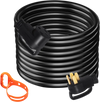 VEVOR Heavy Duty 15 ft 50 Amp RV Extension Cord Power Supply Cable w/Molded Connector&Handles 125V/250V