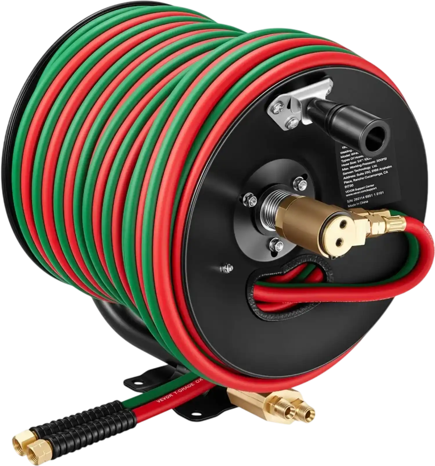 Vevor Welding Hose Reel Retractable Hand Crank Manual Rewind 1/4