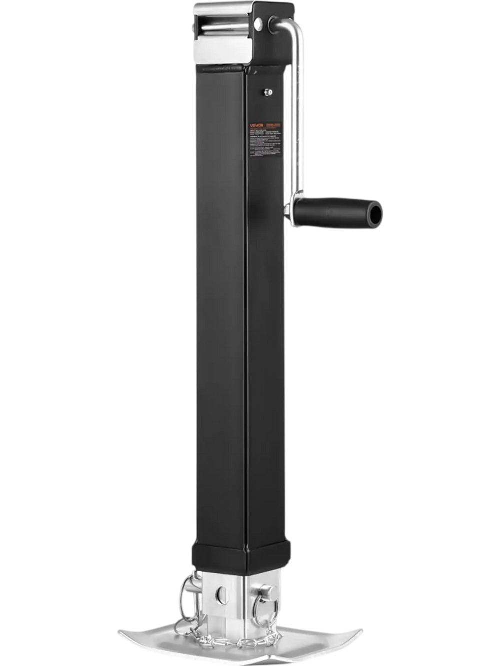 VEVOR Trailer Jack, 8000 lbs Dynamic Load Capacity, Weld-on Pipe-Mount Swivel Trailer Jack with Ergonomic Handle, 15-inch Vertical Travel, Suitable for RV, Horse, Utility, Camping and Yacht Trailers