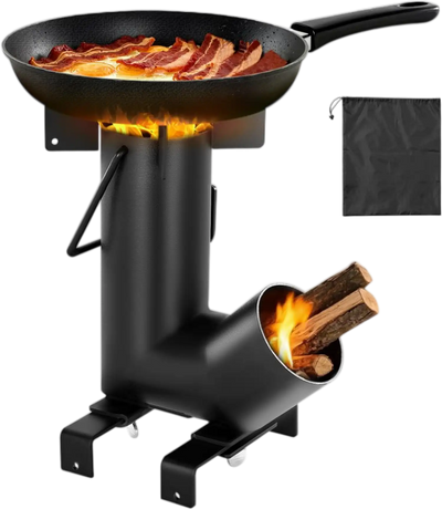 Vevor Rocket Stove Portable Wood Burning Camping Stove New