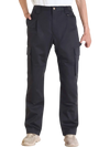 VEVOR FR Pants for Men, 9 oz 100% Cotton, Flame-Resistant Cargo Pants with Multi-Pockets and Elastic Waist, Reinforced Tear-proof Stitching, Ideal for Welding Work and Casual Wear, L Size, Black