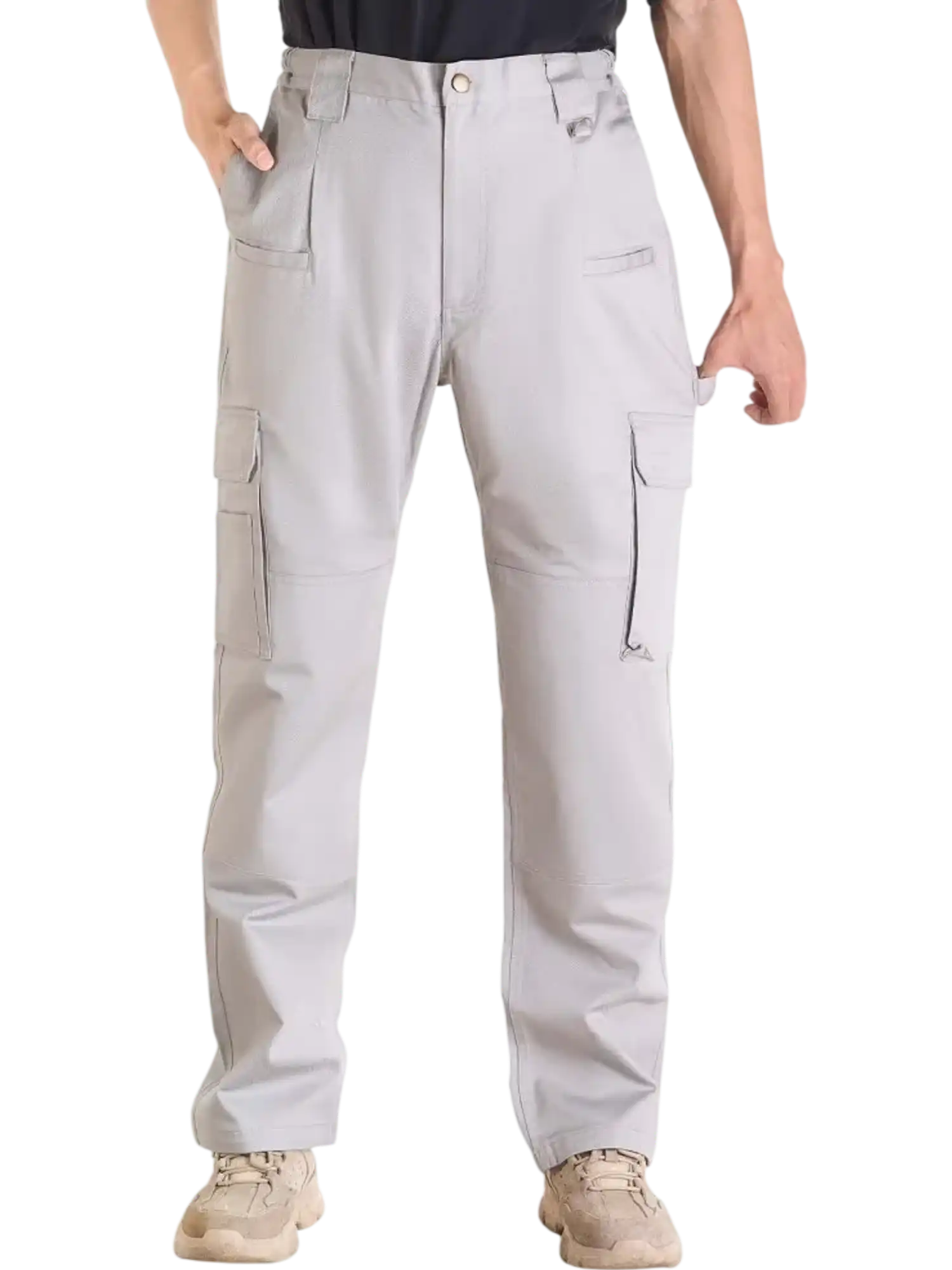 Vevor FR Pants Flame-Resistant Cargo Multi-Pocket Elastic Waist XL Gray New