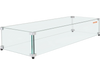 VEVOR Glass Wind Guard for Rectangular Fire Pit Table 44 x 14 x 7.5 Inch, 0.31 inch Thick and Sturdy Tempered Glass Panel with Hard Aluminum Corner Bracket & Rubber Feet, Easy to Assemble