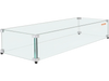 VEVOR Glass Wind Guard for Rectangular Fire Pit Table 36 x 16 x 7.5 Inch, 0.31 inch Thick and Sturdy Tempered Glass Panel with Hard Aluminum Corner Bracket & Rubber Feet, Easy to Assemble