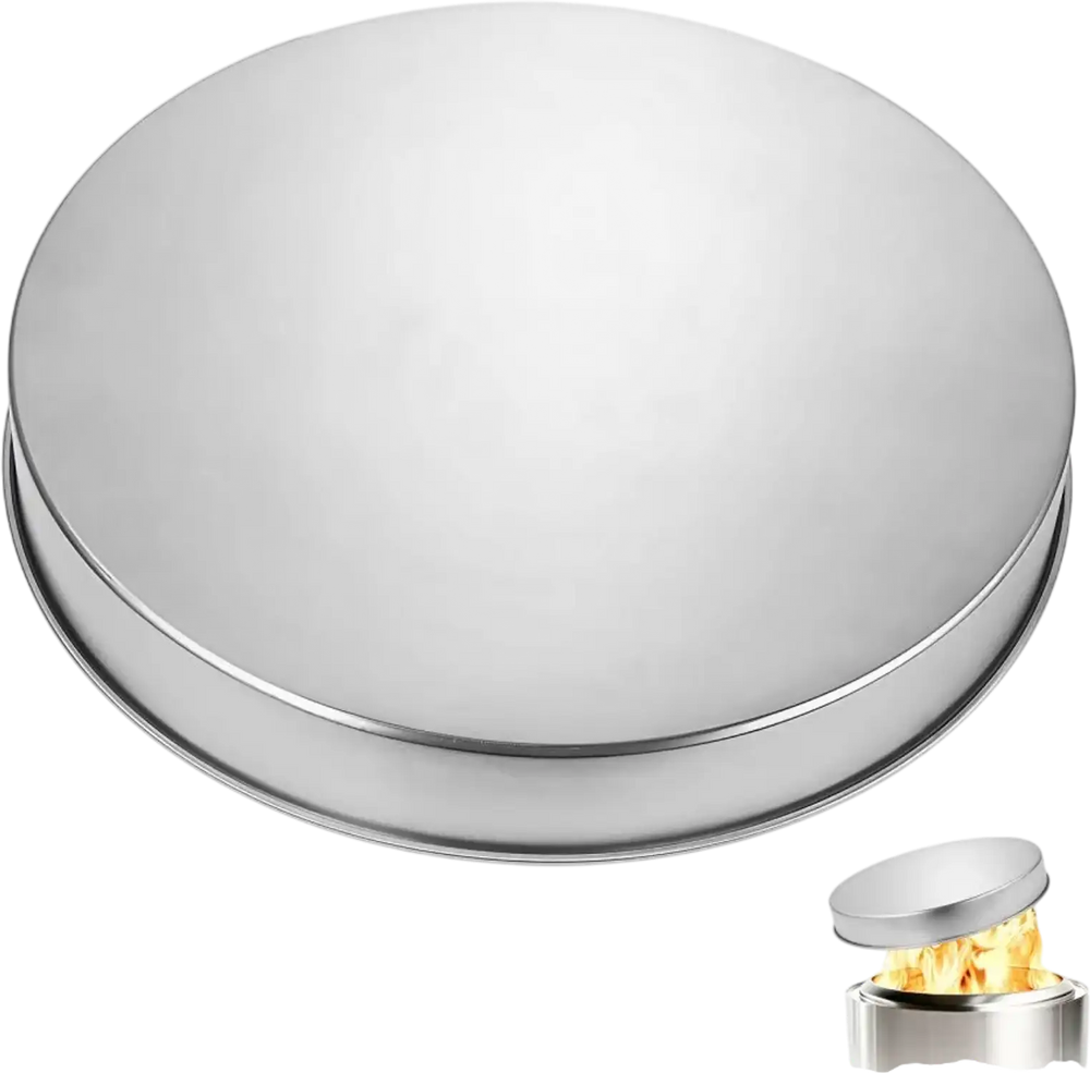 VEVOR Fire Pit Cover, 20" Round Bonfire Lid, Premium 304 Stainless Steel, for Outdoor, Patio, Backyard, Camping, Party, High Temperature Tolerant, Help Contain Ash, Versatile Tabletop Accessory