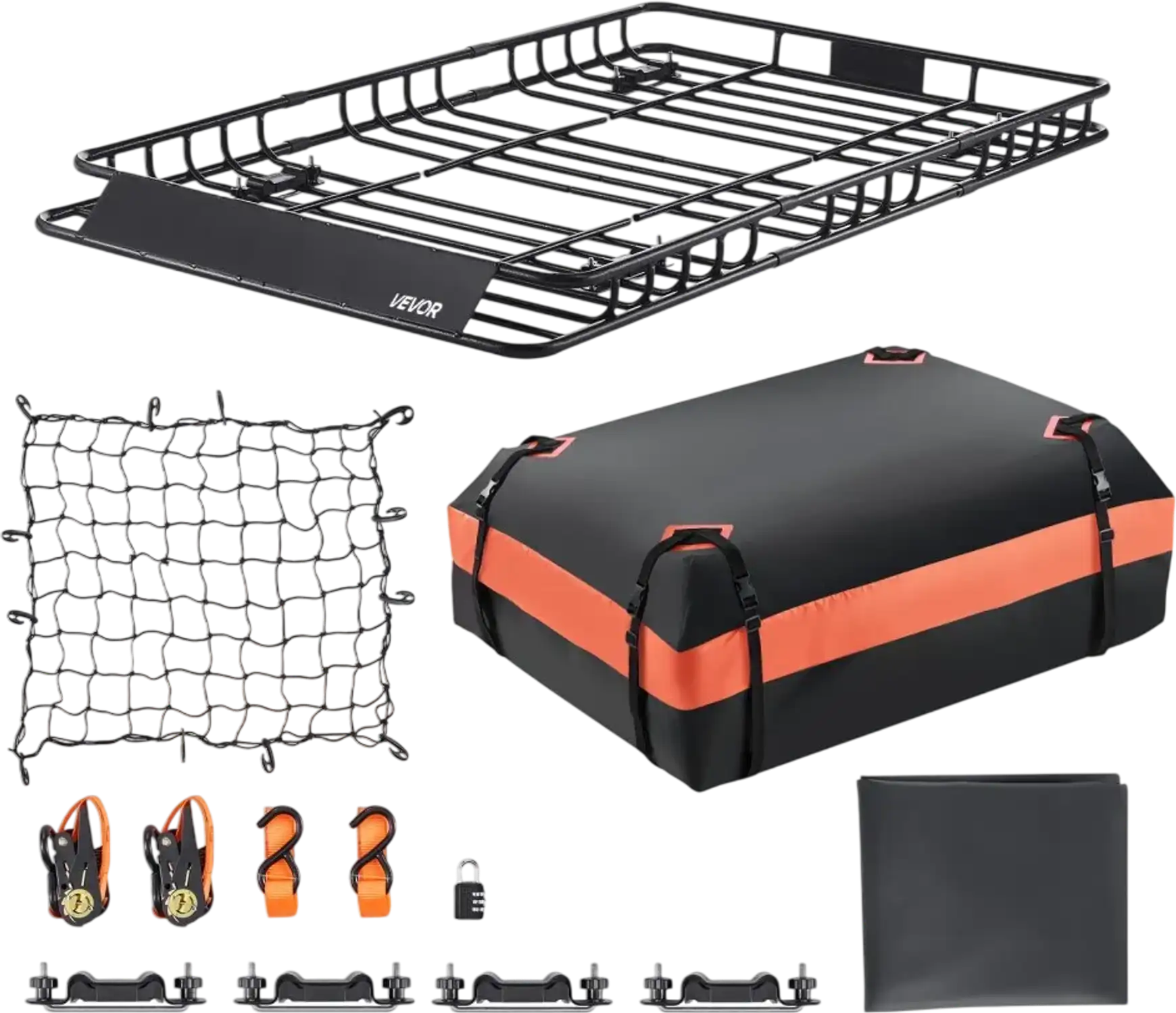 Vevor Roof Rack Basket Universal Rooftop Cargo Carrier Set 64