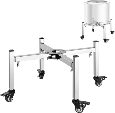 VEVOR Fire Pit Stand, 15-27 inch Adjustable Stretch with 4 Casters, Firepit Stand for Solo Stove Bonfire Ranger Yukon & Other Outside Firepit, Stainless Steel Camping Fire Pit Accessory for Fireplace