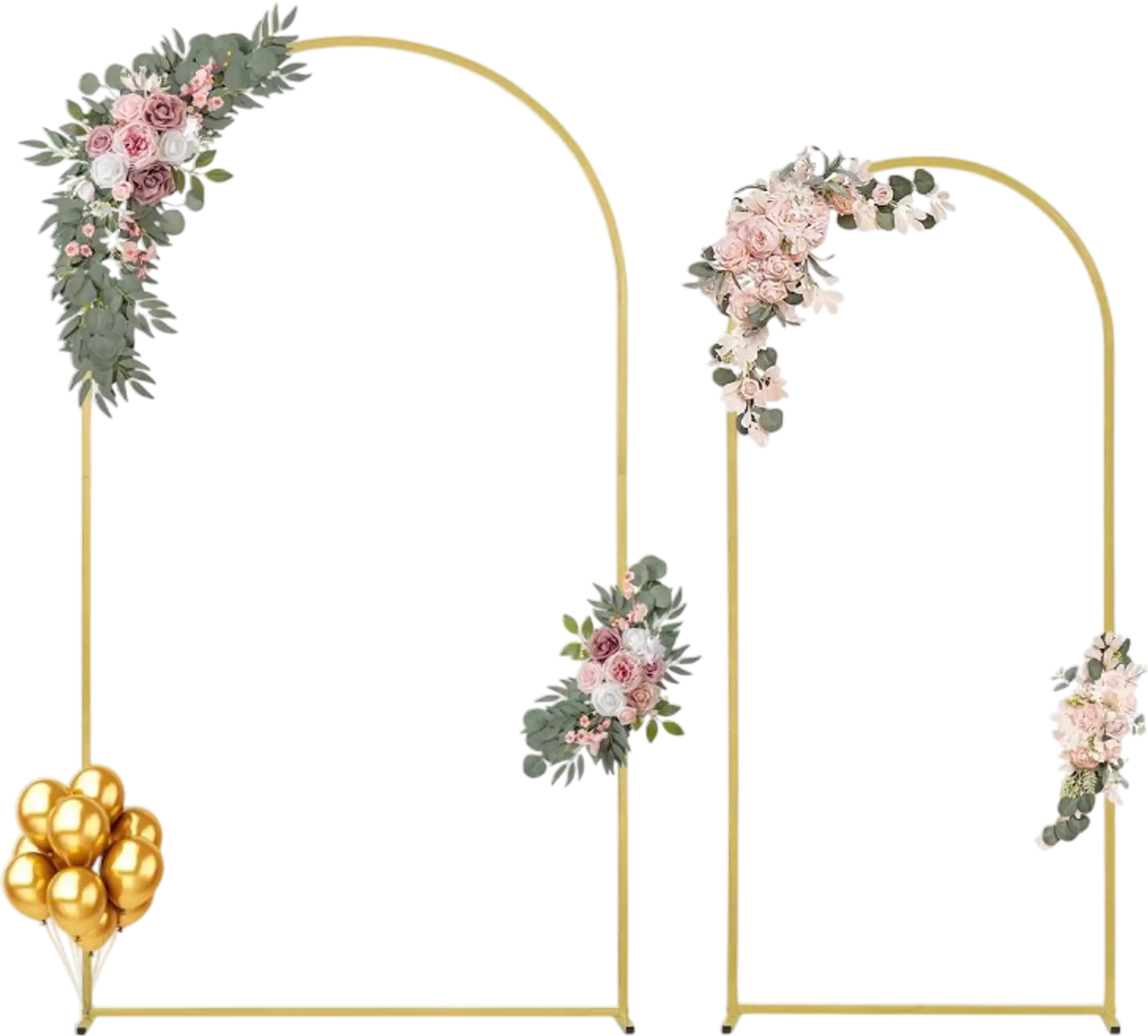 Vevor Wedding Arch Backdrop Stand Set of 2 Gold Metal Frames New