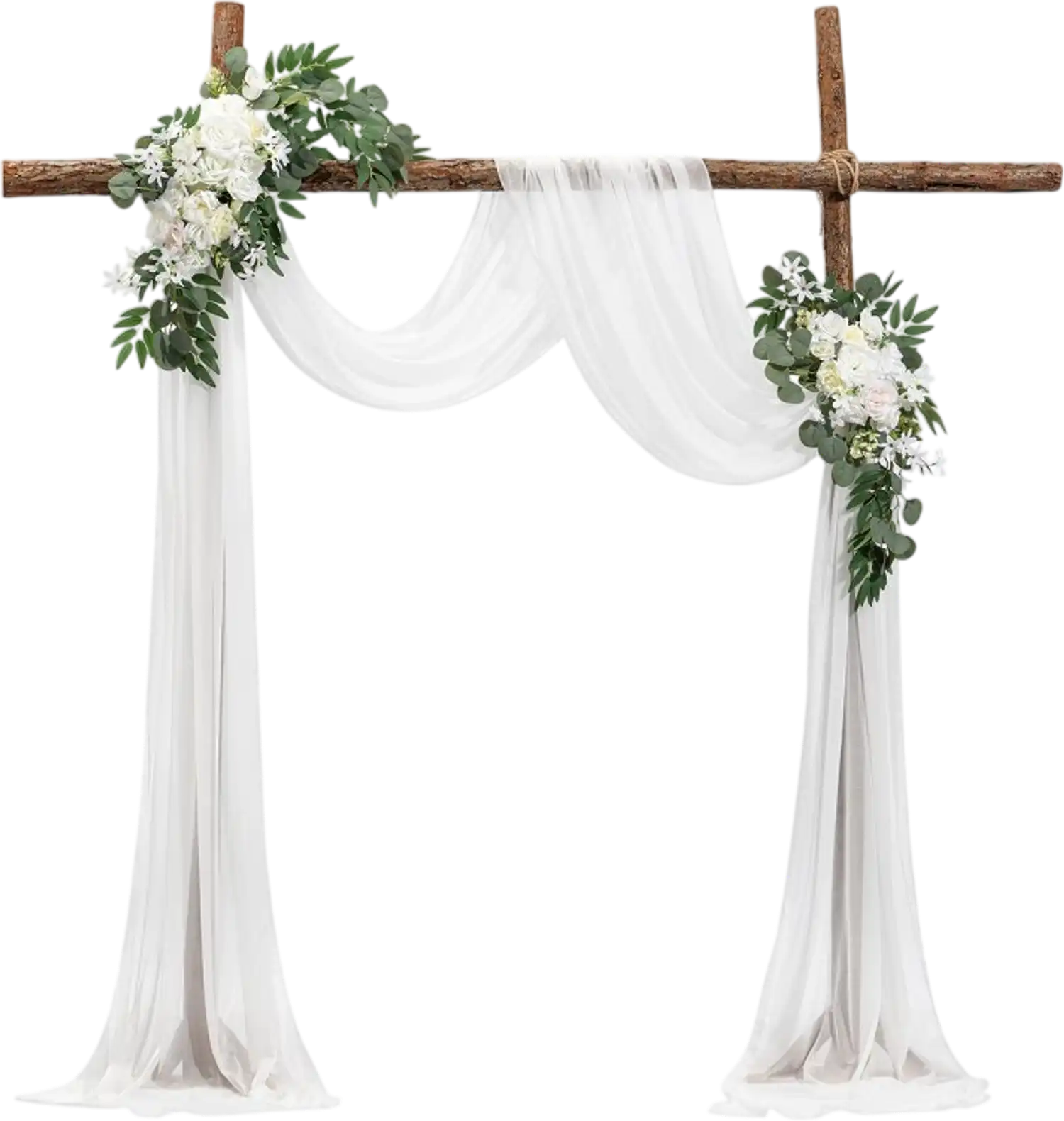 Vevor Artificial Wedding Arch Flowers Kit White Drapes Pack of 3 New