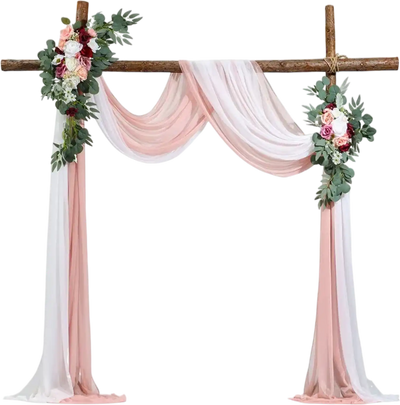 Vevor Artificial Wedding Arch Flowers Kit Pink 4-Piece Set New