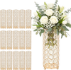 VEVOR 16 PCS Crystal Wedding Flower Vase, 10.24 in Tall Flower Table Centerpieces, Crystal Cylinder Banquet Vases Easy Installation, Versatile Arrangement Stand for Party Events Room Home Decor, Gold