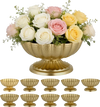 VEVOR 10 PCS Wedding Flower Vase, 4.7 in Mini Flower Table Centerpieces, Small Floral Bowl Decorative Easy Installation, Versatile Arrangement Stand for Party Events Home Decor Reception, Gold