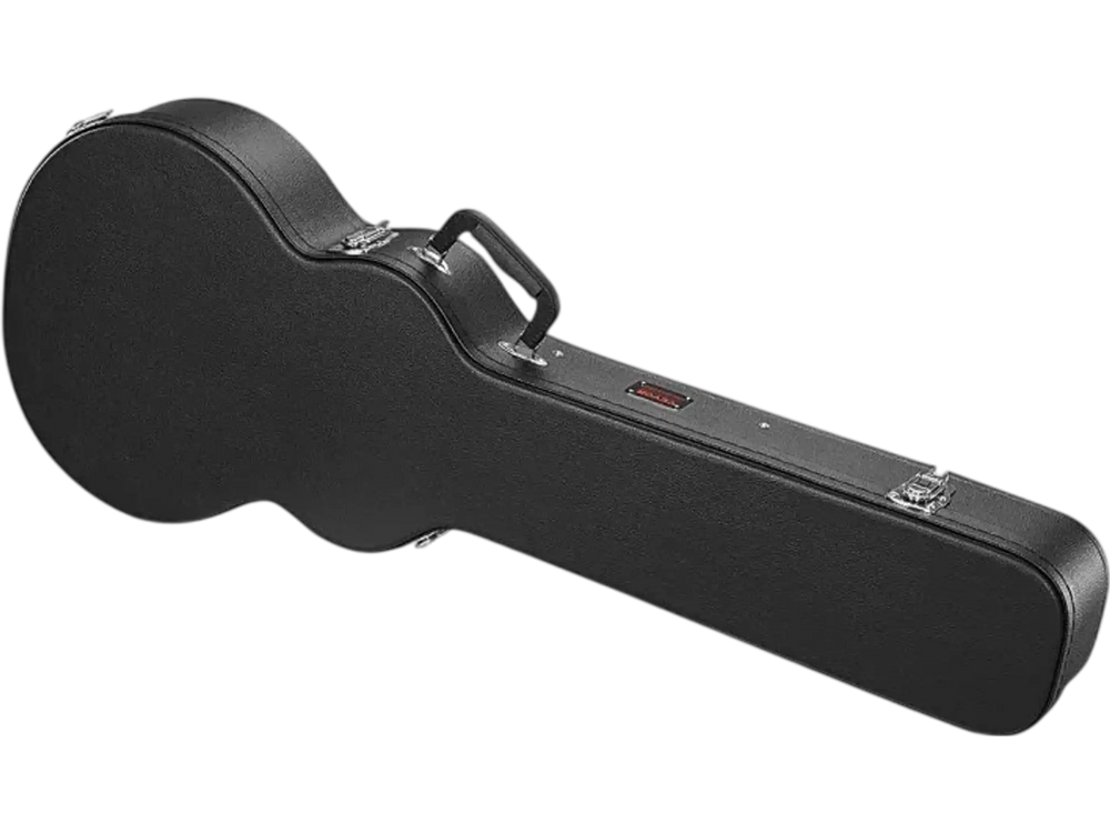 VEVOR Electric Guitar Hard Case, 41.34 in Gourd-Shaped Guitar Hard Case, With Lock Latch Keys Handle, PVC Padding Soft Lining Water-Resistant Hard Shell Guitar Case, for 39 in LES Paul Guitars, Black