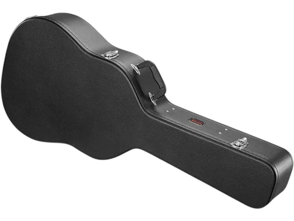VEVOR Acoustic Guitar Hard Case, 43.31 in Gourd-Shaped Guitar Hard Case, With Lock Latch Key Handle, PVC Padding Soft Lining Water-Resistant Hard Shell Guitar Case, for 39-41 in Acoustic Guitar, Black